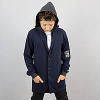 Синя кофта з каптуром для хлопчика тм Blueland