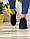 Чорні жіночі кросівки в стилі аїр макс зручні спортивні темні чорного кольору, фото 3