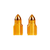 Ковпачки на ніпель для скутера, велосипеда, мотоцикла Alitek Ракета Gold, 2 шт., фото 5