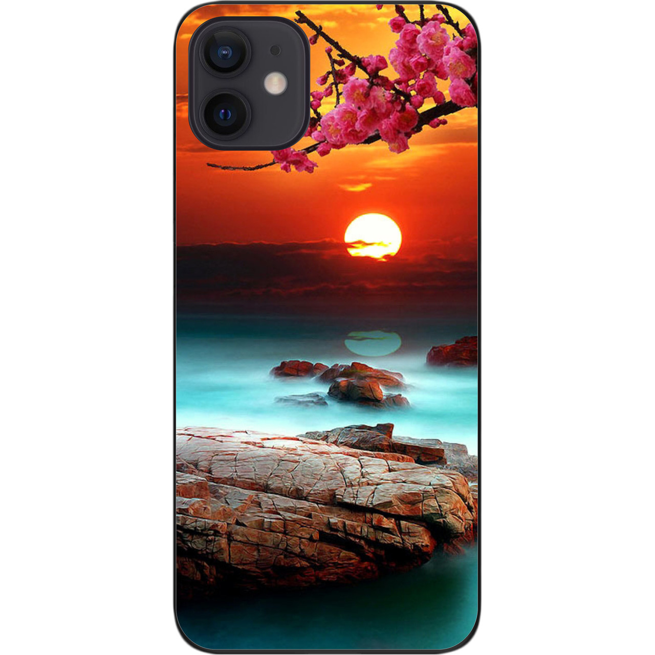 Силіконовий чохол для iPhone 12 з картинкою Гарний захід сонця