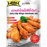 Готовий марінад для смаженої курки в тайському стилі Lobo Spicy Big Wings Marinade Mix