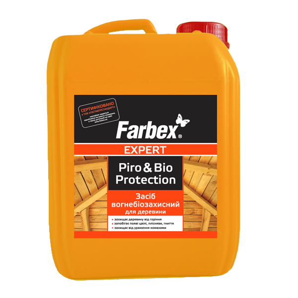 Засіб вогнебіозахист для деревини Farbex 5л, фото 1