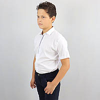 Рубашка белая для мальчика с коротким рукавом тм Blueland размер 15/170см