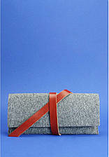 Тревел-кейс 1.0 з фетру зі шкіряними вставками (3 кольори на вибір)