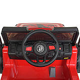 Дитячий електромобіль Jeep (2 мотори по 35W, MP3, USB) Джип Bambi M 4557EBLR-3 Червоний, фото 3