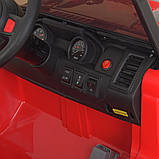 Дитячий електромобіль Jeep (2 мотори по 35W, MP3, USB) Джип Bambi M 4557EBLR-3 Червоний, фото 4
