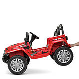 Дитячий електромобіль Jeep (2 мотори по 35W, MP3, USB) Джип Bambi M 4557EBLR-3 Червоний, фото 6