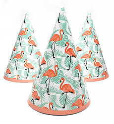 Ковпачки на день народження "Фламінго" (5шт.), висота - 15 см