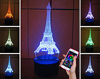 3d-светильник Эйфелева башня, 3д-ночник, несколько подсветок (bluetooth), романтический подарок