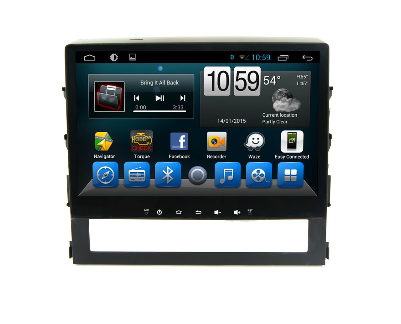 Автомагнітола Toyota Land Cruiser. Kaier KR-1050. Android, без DVD. 4-ядерний процесор