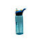 Пляшка для води CASNO 750ml з трубочкою блакитна, фото 3
