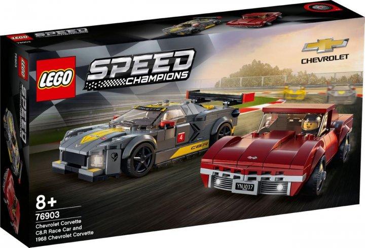 Lego Speed Champions Chevrolet Corvette C8.R Race Car and 1968 Chevrolet Corvette 76903, фото 1