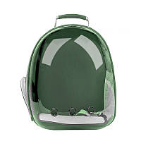 Рюкзак-переноска для кішок Taotaopets 253303 Panoramic Green 35*25*42cm з ілюмінатором