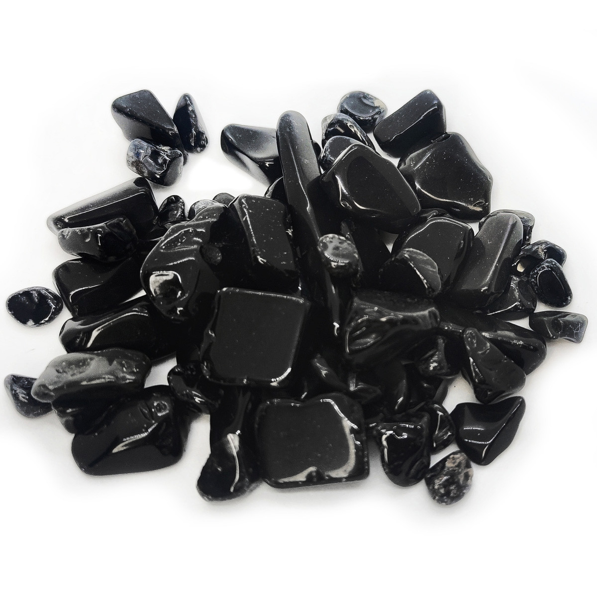 Камінь натуральний. Гагат, крихта, оброблена, фракція 10-25 мм. Уп. 20 г