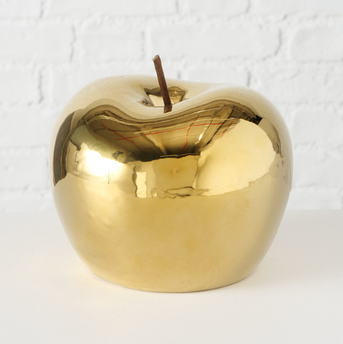 Декоративне Яблуко золото кераміка һ14см 2004696