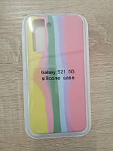 Чохол для Samsung S21 Silicone Case Rainbow