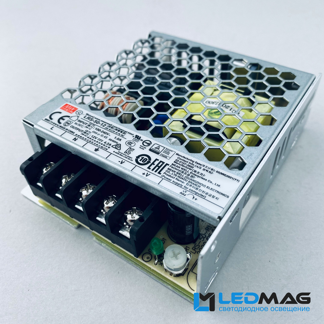 Блок живлення негерметичний MEAN WELL LRS 50Вт 12В LRS-50-12