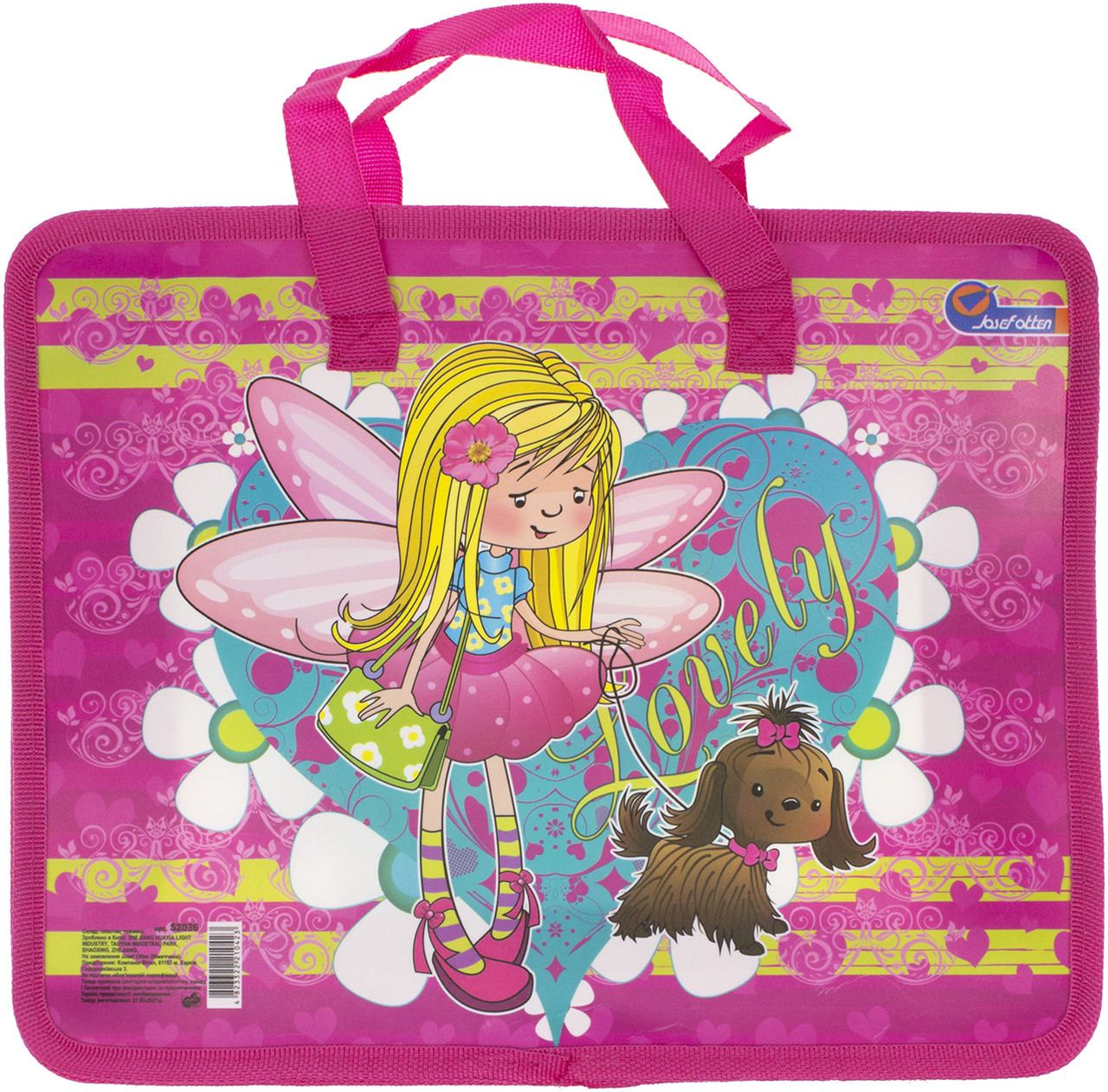 Папка-портфель "J.Otten" №S2036 Lovely на блискавці,з ручками,26х32х9см(12)(120), фото 1