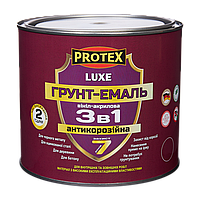 Грунт-емаль 3в1 вініл-акрилова антикор. 2.4кг (2.1л) PROTEX LUXE кольори в асортименті