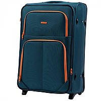 Валіза тканинна WINGS 214 велика бірюзова 2 колеса