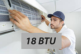 Стандартне встановлення настінного кондиціонера потужністтю 18 BTU