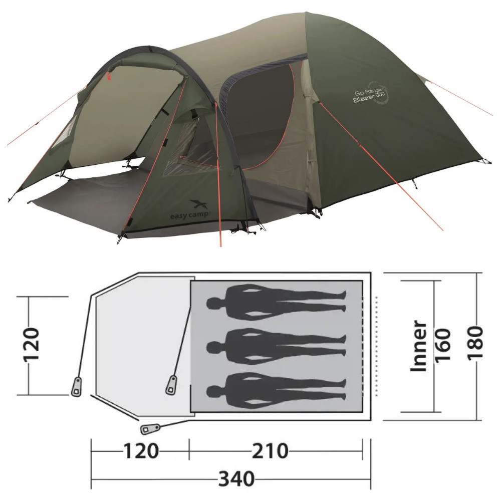 Намет Easy Camp Blazar 300 Rustic Green (120384)