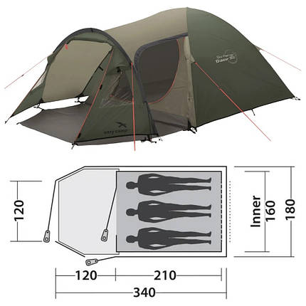 Намет Easy Camp Blazar 300 Rustic Green (120384), фото 1
