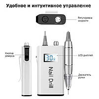 Портативний фрезер для манікюру HF36 - професійний манікюрний апарат фрезер для нігтів зняття гель лаку, фото 6