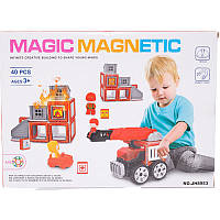 Магнитный конструктор Пожарная станция Magic magnetic 40 деталей JH8953