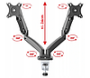 Кронштейн настільний для двох моніторів 13"- 32" ABB VX-03, фото 3