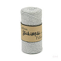 Трикотажний бавовняний шнур Cotton Filled 3 мм, колір Світло-сірий
