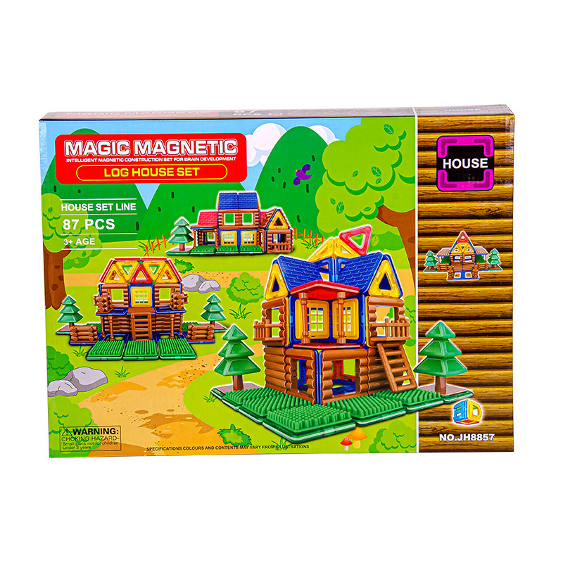 Магнітний конструктор Заміський дім Magic magnetic 87 деталей JH8857, фото 1