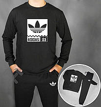 Спортивний костюм Adidas 03 чорний (люкс )