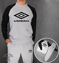 Спортивний костюм Umbro сірий з чорним (люкс )