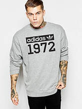 Спортивна кофта Adidas, Адідас, світшот адідас, трикотаж, чоловічий, сірого кольору,