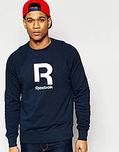 Спортивна кофта Reebok, Рібок, світшот, трикотаж, чоловічий, синього кольору,