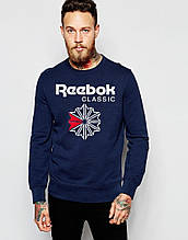Спортивна кофта Reebok, Рібок, світшот, трикотаж, чоловічий, синього кольору,