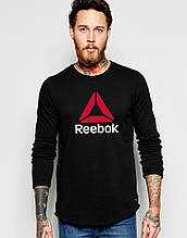 Спортивна кофта Reebok, Рібок, світшот, трикотаж, чоловічий, чорного кольору,