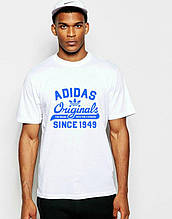 Футболка Адідас чоловіча бавовняна, спортивна літня футболка Adidas, Турецький бавовна,