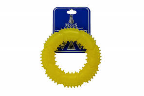 Іграшка для собак Кільце MODES Denta для собак жовте розмір S-12 см