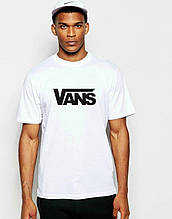 Чоловіча футболка Vans,чоловіча футболка Ванс, спортивна, брендовий, бавовна, білий, розміри: ХС-ХХХЛ