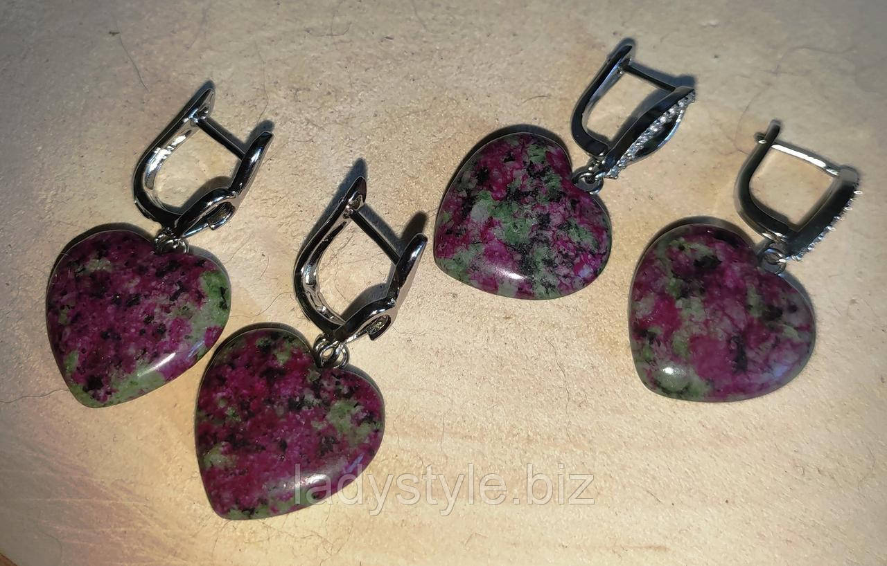 Сережки з цоїзитом