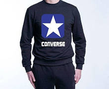 Спортивна кофта Converse, Конверсе, світшот, трикотаж, чоловічий, чорного кольору,