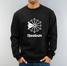 Спортивна кофта Reebok, Рібок, світшот, трикотаж, чоловічий, чорного кольору,