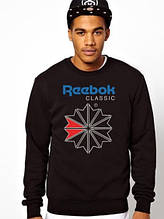 Спортивна кофта Reebok, Рібок, світшот, трикотаж, чоловічий, чорного кольору,