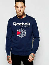 Спортивна кофта Reebok, Рібок, світшот, трикотаж, чоловічий, синього кольору,