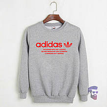 Спортивна кофта Adidas, Адідас, світшот адідас, трикотаж, чоловічий, сірого кольору,
