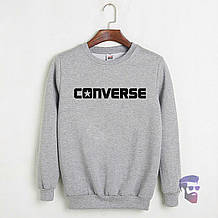Спортивна кофта Converse, Конверсе, світшот, трикотаж, чоловічий, сірого кольору,