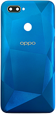 Задня кришка Oppo A12 блакитна + скло камери