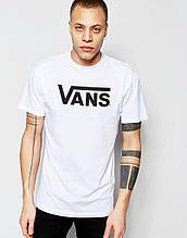 Чоловіча футболка Vans,чоловіча футболка Ванс, спортивна, брендовий, бавовна, білий, розміри: ХС-ХХХЛ